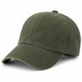 Cappellino da baseball taglia unica in tessuto verde oliva con visiera curva regolabile