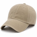 Cappellino da baseball taglia unica in twill beige con visiera curva stile casual