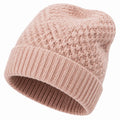 Cappello in maglia taglia unica rosa con risvolto per uso quotidiano