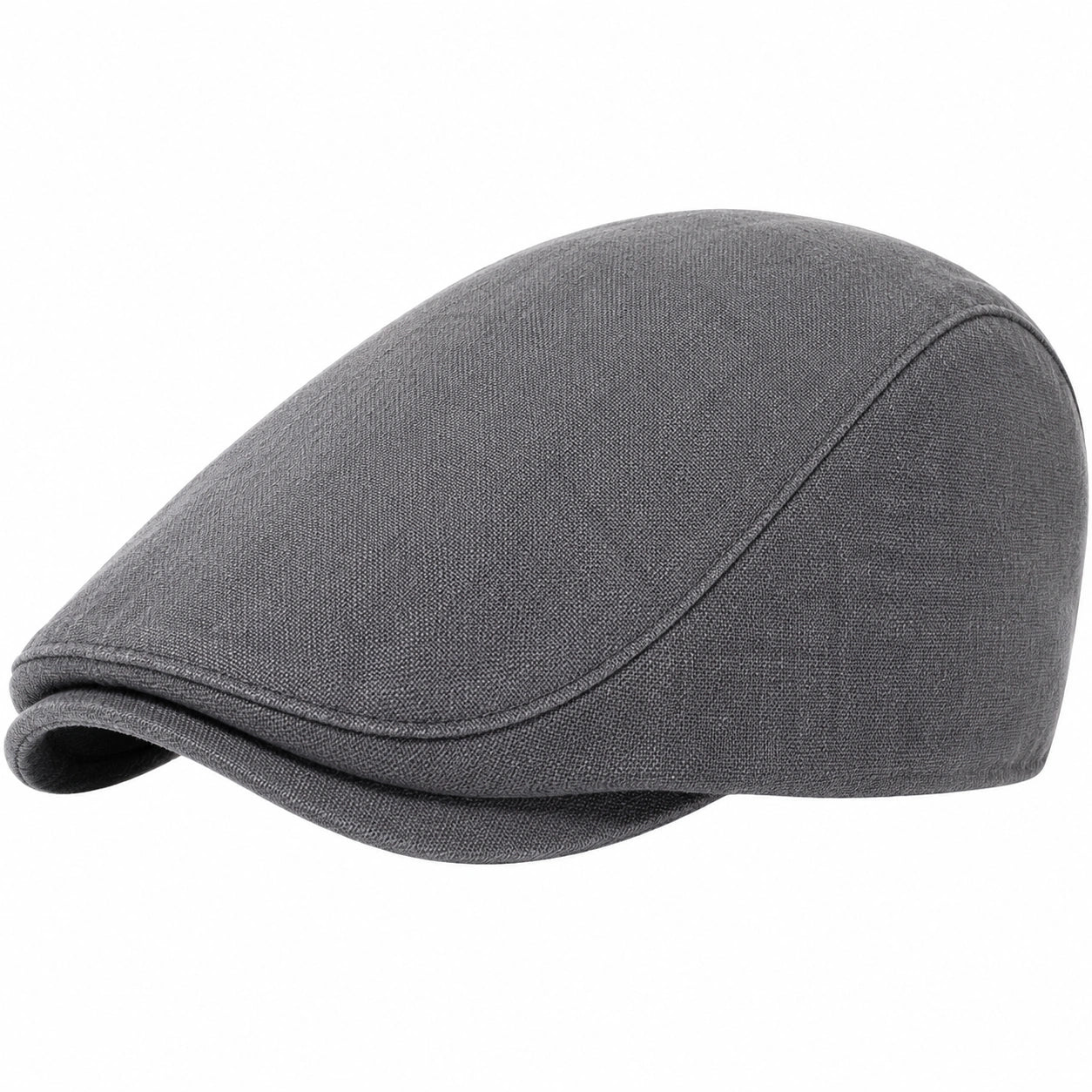 Coppola unisex taglia unica in tessuto grigio scuro - berretto piatto per uso quotidiano