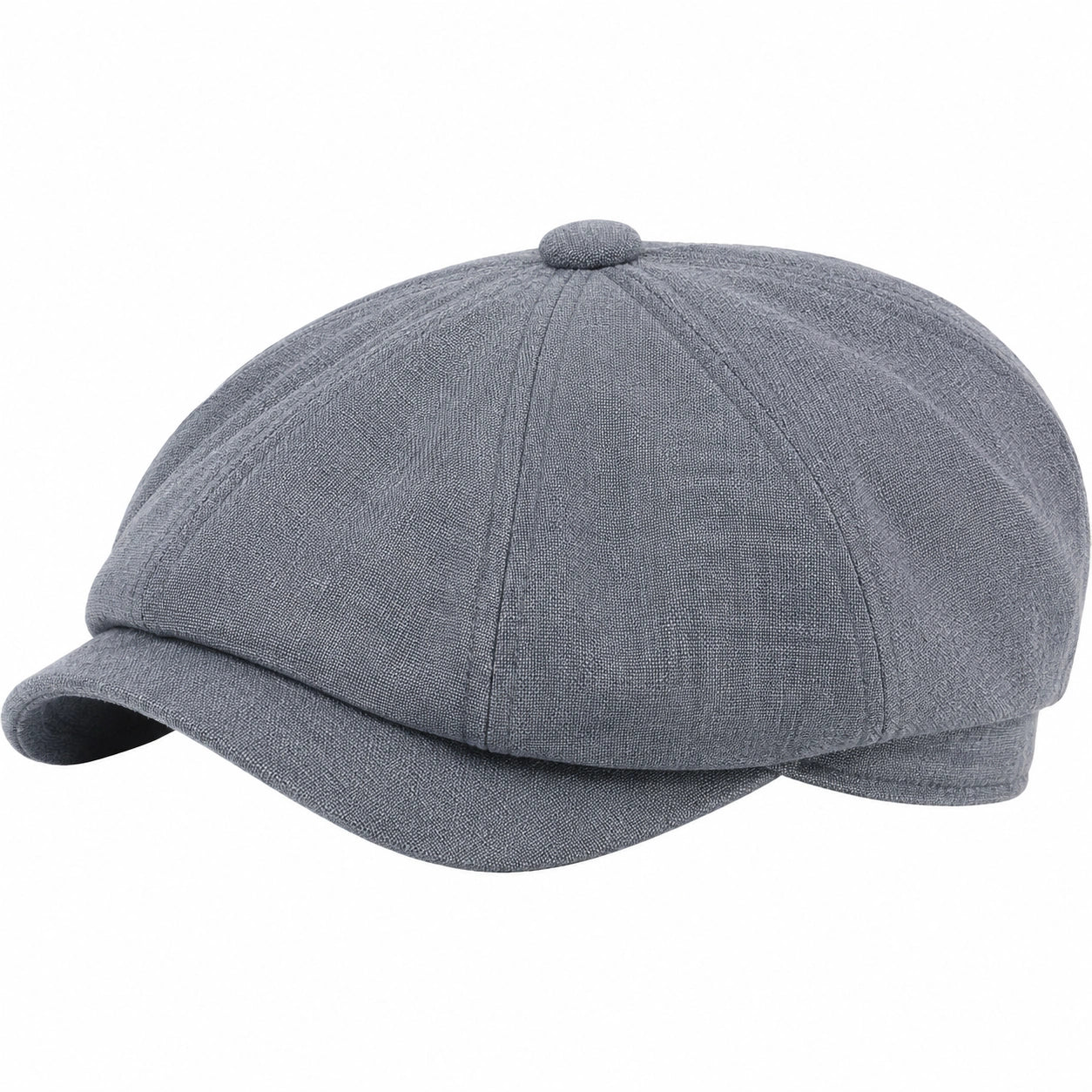 Coppola unisex taglia unica in tessuto grigio con visiera stile classico