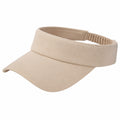 Visiera parasole taglia unica in tessuto beige con fascia elastica stile casual